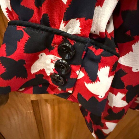 Milly blouse with black bows, SZ 10 - Picture 4 of 6